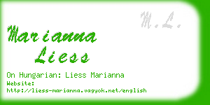 marianna liess business card